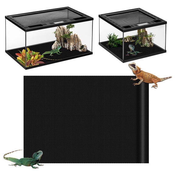 sunsanly Reptile Carpet Mat Non-Adhesive Bedding Carpet Bearded Dragon Tank Accessories Reptile Mat for Leopard Gecko Lizard Turtle