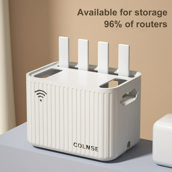sunsanly Router Storage Box Large Capacity Wifi Wire Network Cable Sorting Box Household Supplies