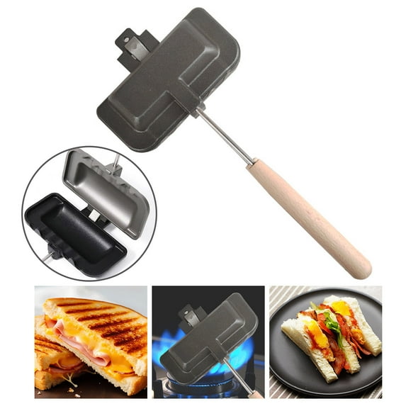 sunsanly Sandwich Maker Nonstick Grill Pan for Breakfast Hot Dog Toaster Grilled Cheese Maker Omelets Toast Baking Pan for Camping Dorms Offices