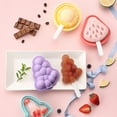 thumbnail image 1 of sunsanly Silicone Ice Cream Mold with Lid Grape Strawberry Rocket Disc Fruit Easy Release DIY Pudding Jelly Ice Lolly Maker Mould Kitchen Supplies, 1 of 8