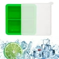 thumbnail image 1 of sunsanly Silicone Ice Cube Tray with Lid Flexible Easy Release Square Ice Mold for Whiskey Cocktails Soups Sauces, 1 of 8