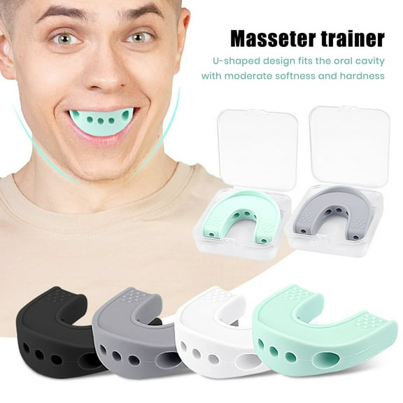 sunsanly Silicone Jaw Exerciser U-shaped Portable Men Women Face Muscle Sculpting Jaw Bone Strengthener Jawline Shaper Trainer Toner Face Slimming Tools