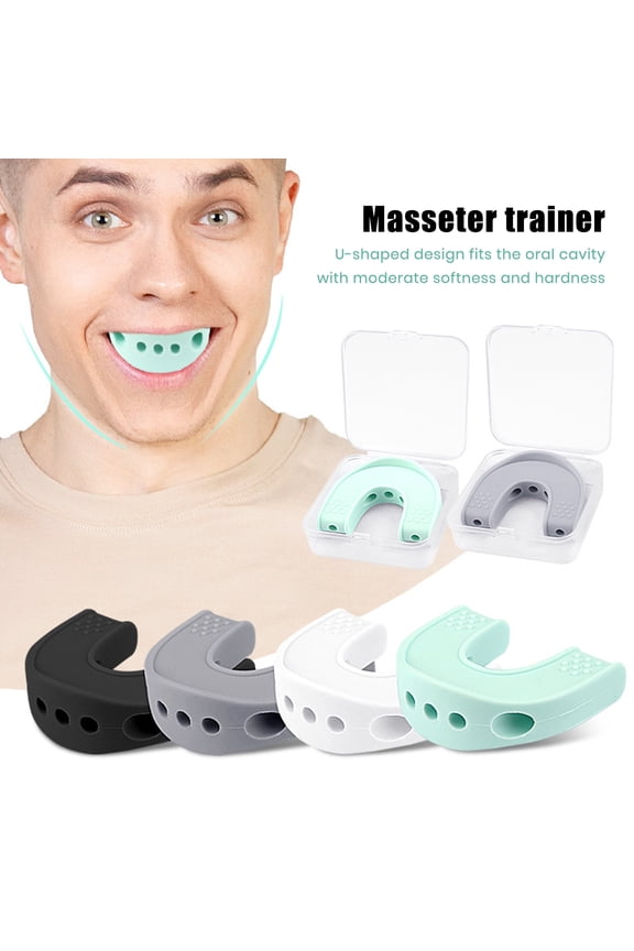 Silicone Jaw Exerciser U-shaped Portable Men Women Face Muscle Sculpting Jaw Bone Strengthener Jawline Shaper Trainer Toner Face Slimming Tools