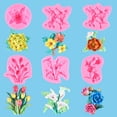 thumbnail image 1 of sunsanly Silicone Mold Food Grade Non-stick Heat-resistant Hydrangea Rose Tulip Flower Shape Reusable Decorative DIY Fondant Chocolate Mold Cake Decorating Tool Kitchen Supplies, 1 of 7