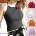 thumbnail image 1 of sunsanly Sleeveless Beauty Back Pads Wire Free Cropped Vest Women Solid Color Seamless Vest Top, 1 of 8