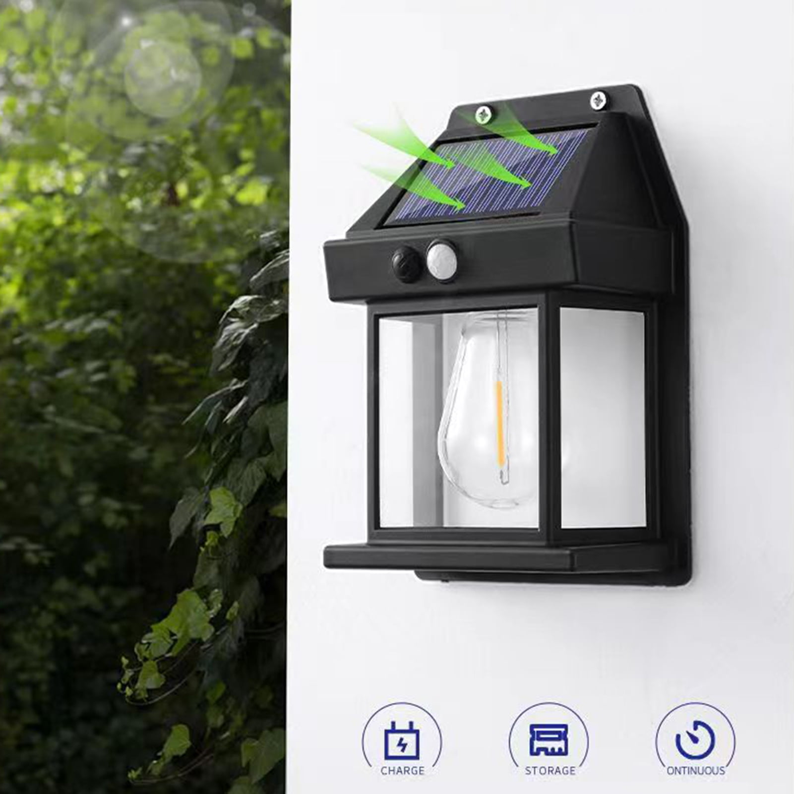 GIGALUMI Solar Wall Lights Outdoor, Dusk To Dawn Motion Sensor Lights