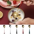 thumbnail image 1 of sunsanly Stainless Steel Dessert Spoon Smooth Edge Modern Design Coffee Soup Spoons Kids Rust-Proof Dishwasher Safe Round Stirring Spoons for Restaurants Home Kitchens Hotels, 1 of 8