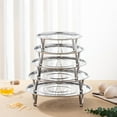 thumbnail image 1 of sunsanly Stainless Steel Round Steamer Rack with Detachable V-Shaped Stand for Steamer Cooking Stackable Vegetables Dumplings Fish Seafood Versatile Kitchen Tool, 1 of 7