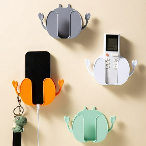 sunsanly Storage Box Wall-mounted Punch Free Crab Shape Air Conditioning Remote Control Container Daily Use