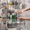 thumbnail image 1 of sunsanly Suction Cup Corner Wall Shelf Storage Rack Strong Load-bearing Large Capacity Easy to Install Heavy-Duty Shower Organizer Shelf, 1 of 8