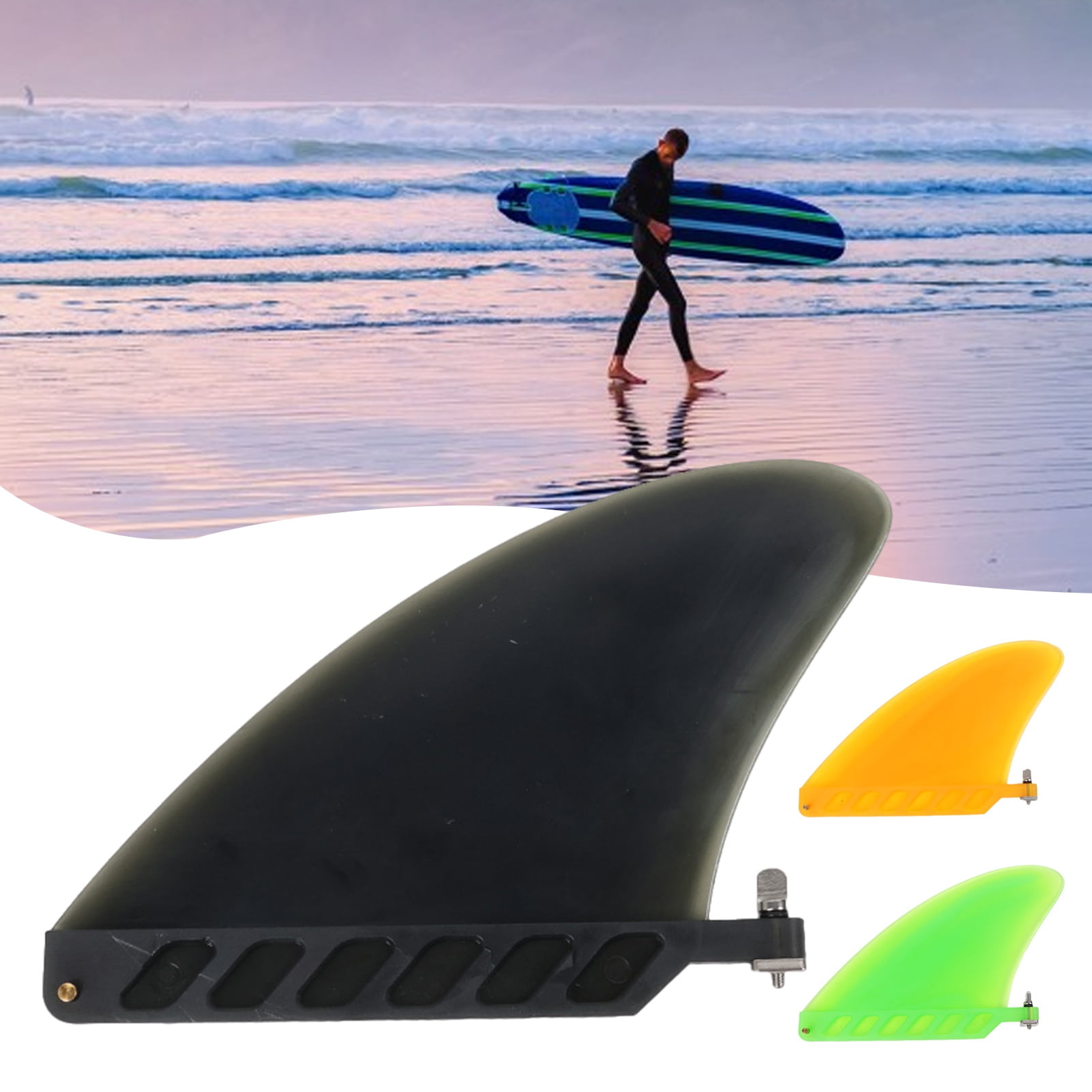sunsanly Surf SUP Fin Single Center Fin Lightweight Reinforced SUP Replacement Fins for