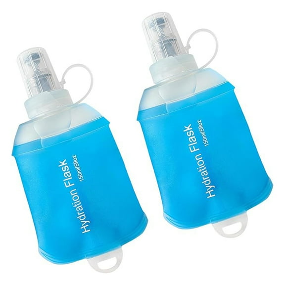 sunsanly TPU Collapsible Soft Water Bottle Flask Food Grade BPA Free Leakproof Foldable Outdoor Sports Hydration Bottle