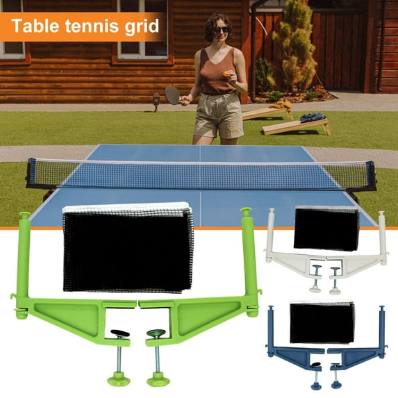 sunsanly Table Tennis Net Set Professional Training Practice Ping Pong Net with Clamps Adjustable Table Tennis Net Clamp Post Set