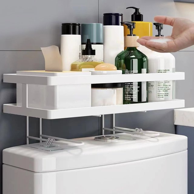 sunsanly Toilet Bathroom Organizer Storage Shelf Rustproof Corrosion