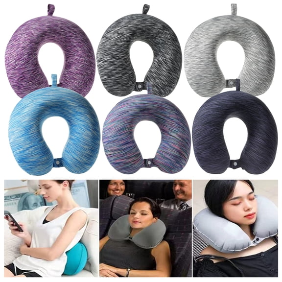 sunsanly U-shaped Pillow Neck Support Cushion Ergonomic Design Washable Non-Fading Supportive Cervical Pillow Car Airplane Headrest Pillow