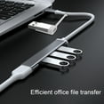 thumbnail image 1 of sunsanly USB Hub Stable Output Wide Compatibility Plug Play Power Delivery Multiport Data Transfer Multifunctional 5Gbps 2-in-1 Computer Splitter PC Accessories, 1 of 7