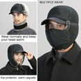 thumbnail image 1 of sunsanly Unisex Winter Hat Thickened Fleece Lined Ear Protection Windoroof Buckle Fasten Heat Retention Outdoor Skiing Skating Snowboarding Lei Feng Hat, 1 of 8