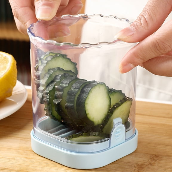 sunsanly Vegetable Slicer Fruit Cutter Dicer Easy Meal Prep Tool Time Energy Saver Stainless Steel Blade Multipurpose Green Kitchen Gadget