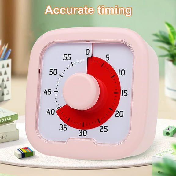 sunsanly Visual Countdown Timer for Kitchen Meetings Silent Magnetic Timer Easy-to-Read Display 60 Minute Classroom Learning Timer