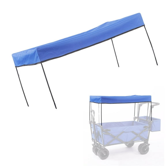 sunsanly Wagon Canopy Rainproof Sunproof Wagon Cover Universal Simple Installation Outdoor Wagon Canopy Attachment Accessory