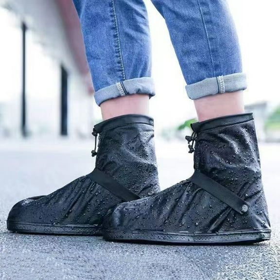 sunsanly Waterproof Shoe Covers Sandproof Snow Boot Covers for Men Women Non-Slip Overshoes Rain Shoe Protectors Reusable Outdoor Shoe Covers