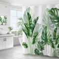 thumbnail image 1 of sunsanly Waterproof Shower Curtain with Hooks Exquisite Pattern Quick-drying Plants Print Shower Curtain Decoration Bathroom Supplies, 1 of 8