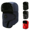 thumbnail image 1 of sunsanly Winter Outdoor Hat with Integrated Scarf Windproof Thick Plush Keep Warm with Front Cover Full Protection Skiing Skating Cold Weather Headwear, 1 of 8
