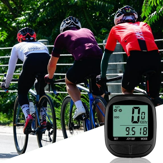 sunsanly Wireless Bicycle Speedometer Bike Computer with LCD Display Waterproof Easy Installation Battery Powered Odometer Cycle Bike Computer