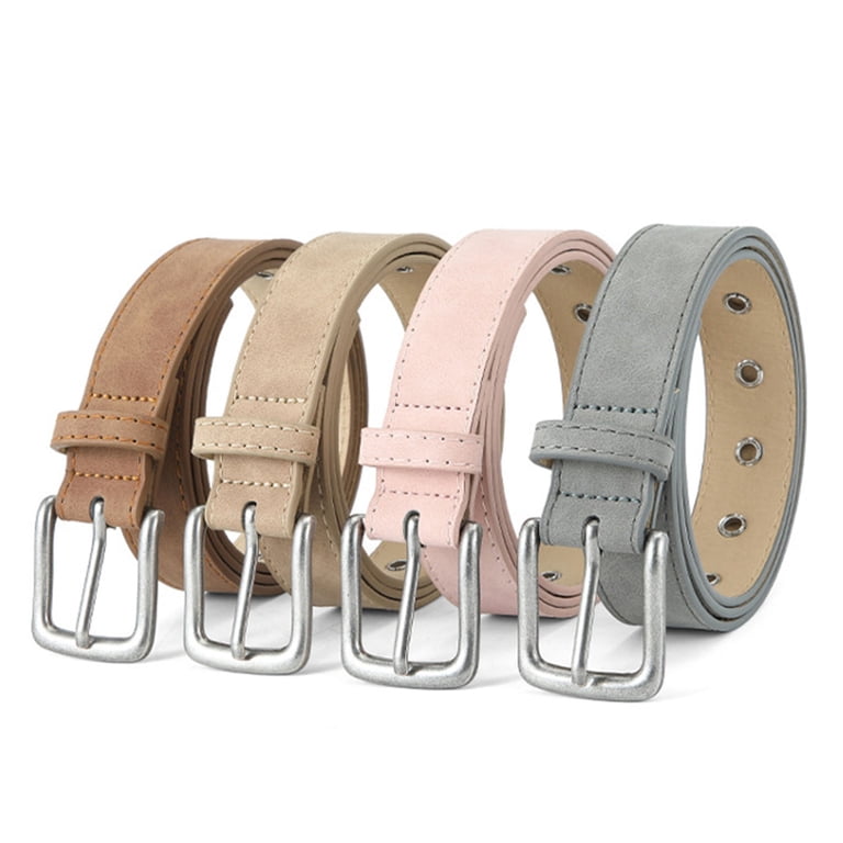 sunsanly Women Belt Matte Texture Solid Color Pin Buckle  display picture 1
