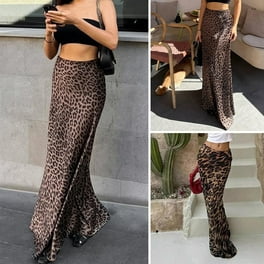 Defitshape Women s Cheetah Print Skirt Faux Suede Casual High Waist Bodycon Knee Length Leopard Animal Printed Fitted Back Slit Vent Zipper Midi Pencil Skirts Cream 8 10 Walmart
