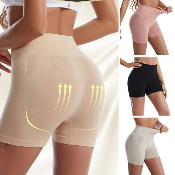 sunsanly Women Underpants Breathable High Waist Slimming Solid Color Figure Shaping Tummy Control Anti-septic High Elasticity Women Boxers Inner Wear Clothes