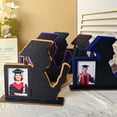 thumbnail image 1 of sunsanly Wooden Graduation Photo Frame Male Graduates Outline 3D Desktop Graduation Picture Display Frame Grad Theme Party Decoration Gift, 1 of 8
