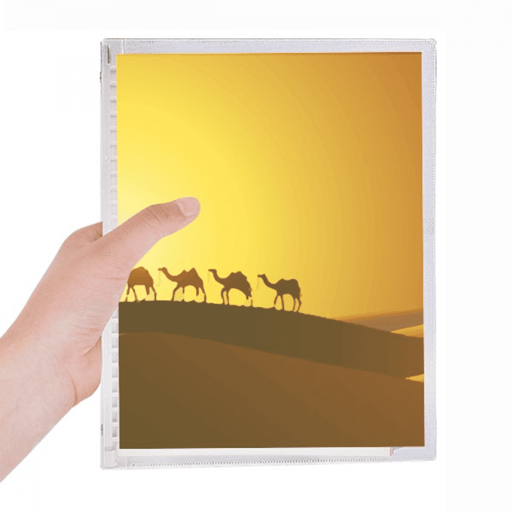 sunset all the way to the silk road camel desert notebook loose diary refillable journal statiry