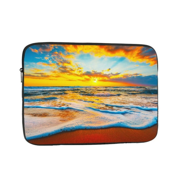 sunset hawaii beach 15 inch Portable Laptop Sleeve Compatible with MacBook Air Notebook Computer Case for Men Women College School Students