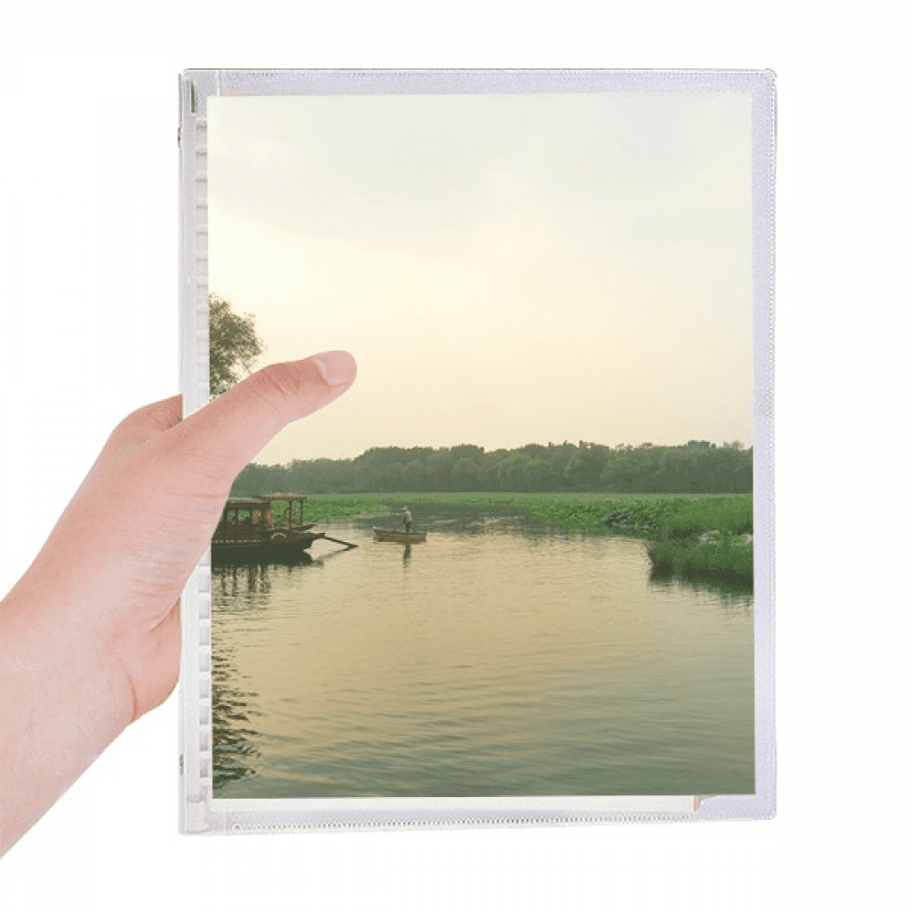 sunset lake view photography notebook loose diary refillable journal statiry