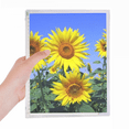 thumbnail image 1 of sunshine flowers sunflowers blue notebook loose diary refillable journal statiry, 1 of 3