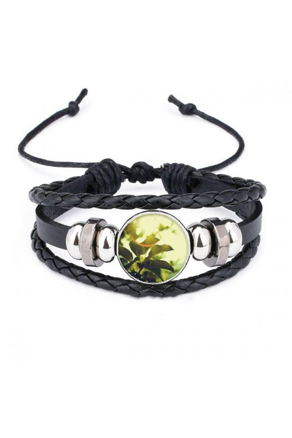 sunshine picture nature bracelet braided leather woven wristband