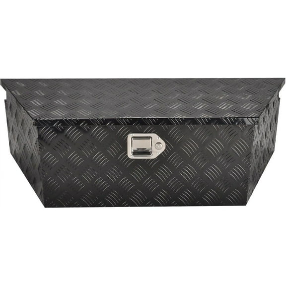 suntonmoto 39" W Aluminum Trailer Tongue Pickup truck Tool Box with Lock and Keys ，Waterproof Truck Storage Organizer