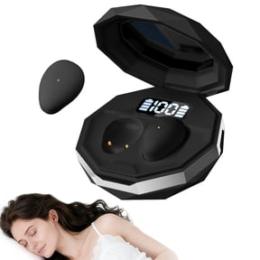 sunvito Sleep Earbuds, Mini Sleep Earbuds for Side Sleepers, 28H Playtime with IPX6 Waterproof LED Earphones for Small Ears Sleeping Working, Exercise,Hiking(Black)