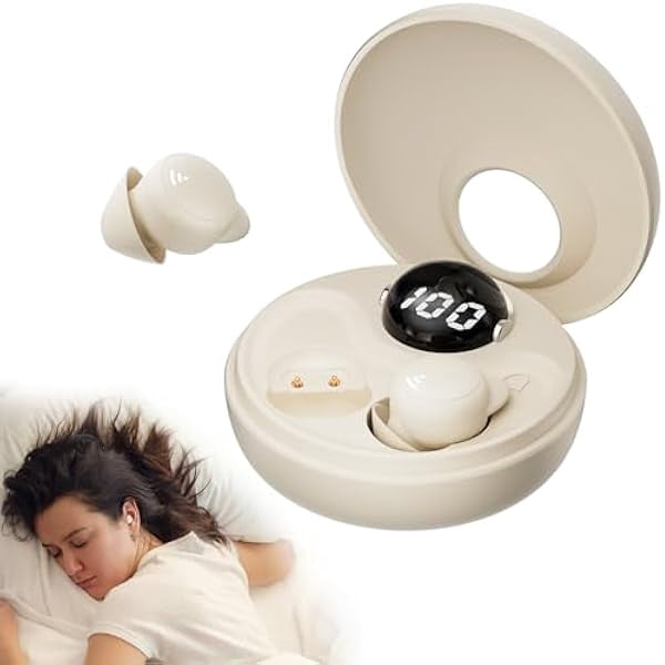 Sunvito Sleep Earbuds For Side Sleepers - Bluetooth 5.3, Mini Invisible Earbuds, IPX6 Waterproof, 4-Hour Battery