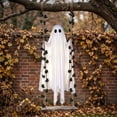 thumbnail image 1 of suore Halloween Hanging Swing Ghost, Halloween Ghost Hanging Decorative Item for Fall Porch Tree Garden Display, Indoor Outdoor Use for Party and Home Decor, Spooky Ghost Hanging Ornament, 1 of 7
