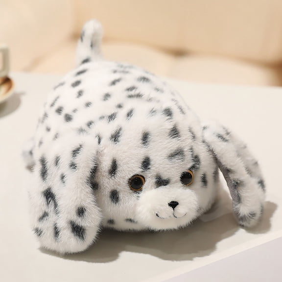 suore Plush Soft Realistic Animal Dolls 22cm, Realistic Dalmatian Dog Stuffed Animal, Soft Fluffy Plush Puppy Toy, Comfort Sleep Companion Anxiety Relief Plush Gift for Kids & Adults