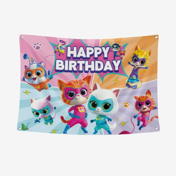 super Kitty 3.28*4.92FT/100*150CM Banner Background Backdrop