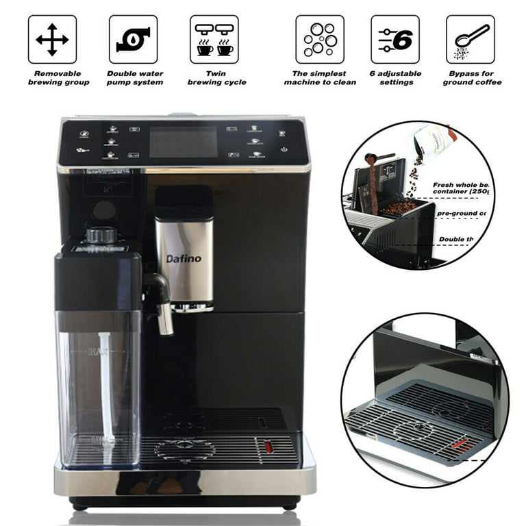Two Pumps Two Boilers Automatic Coffee Machine 3 in 1 Espresso Brewing Bean  Grinder and Milk Foaming Household Coffee Maker