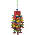thumbnail image 1 of Super Bird Creations SB439 Beakasaurus Bird Toy - Vibrant Bird Toy for Macaws, Parrots, Eclectus & African Greys with Chewable Elements - Perfect Toy for Beak Health - Large to XL Bird Size, 1 of 7