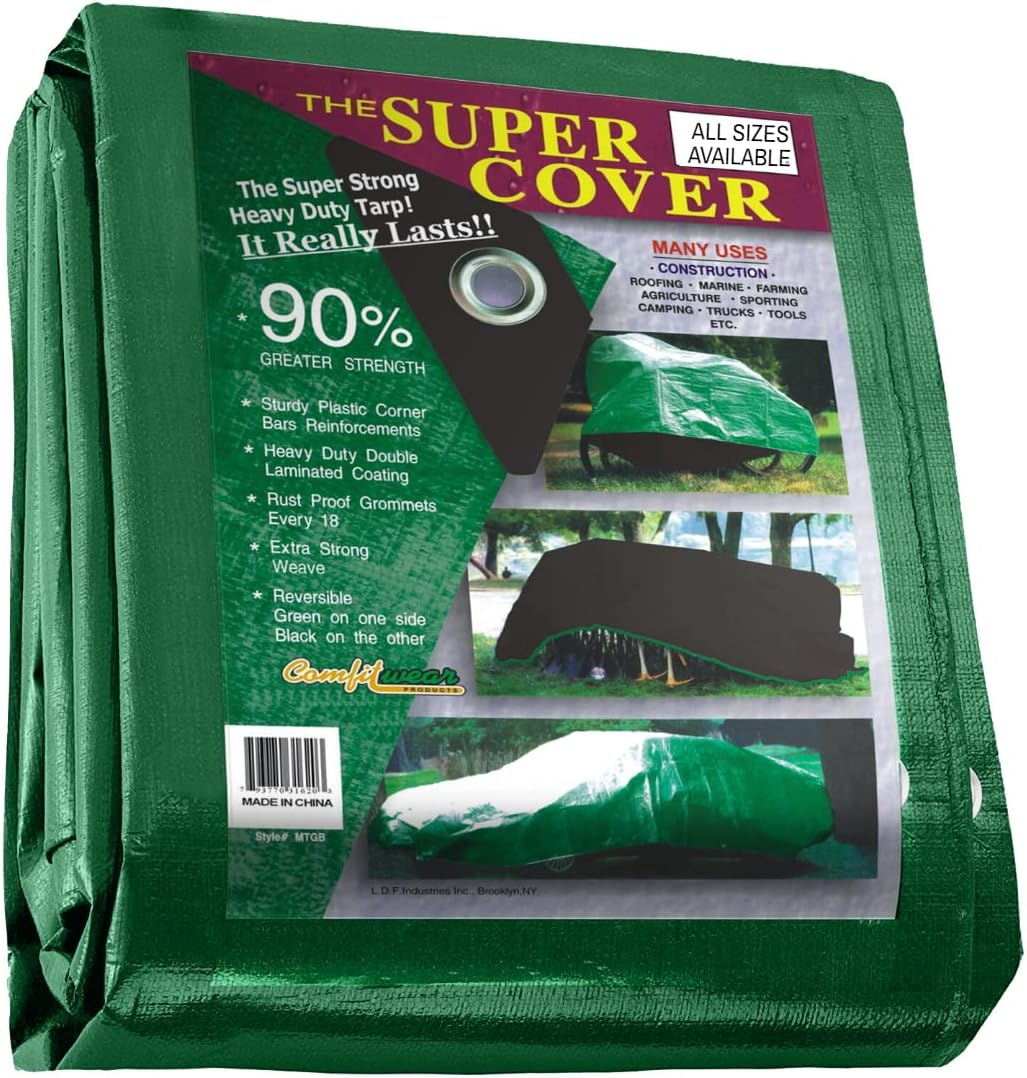 super heavy duty 10 mil tarp cover, reinforced grommet, multipurpose pool cover, boat tarp