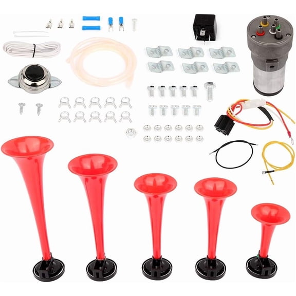 super loud Horn Kit Dixie Horn Dixie Musical Air Horn for Any 12V Vehicles Trucks Lorrys Trains Boats Cars Vans Kit