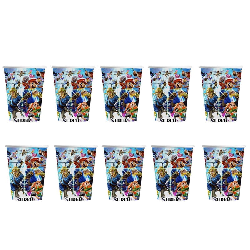 super smash bros Drinking Cups Party Supplies Cups Birthday Tableware ...