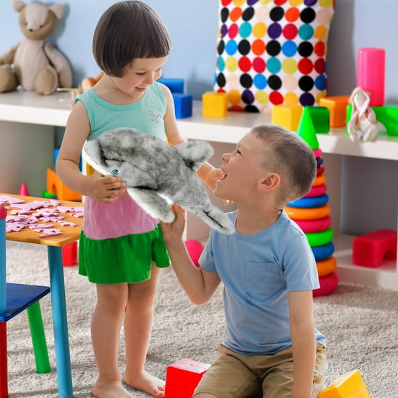 super soft plush grey dolphin 16.5 inch