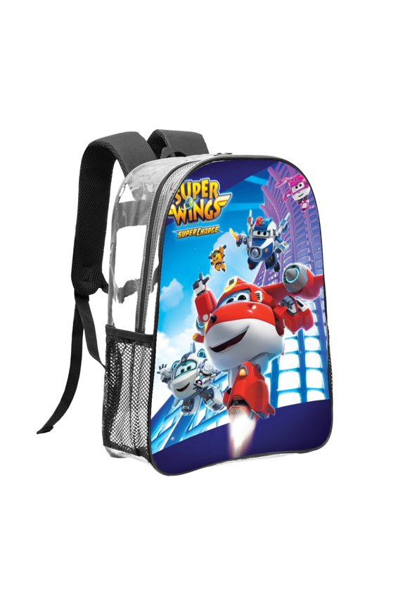 super wings Pattern Transparent Backpack Lightweight And fashionable Showcasing Personality And Leading The Trend
